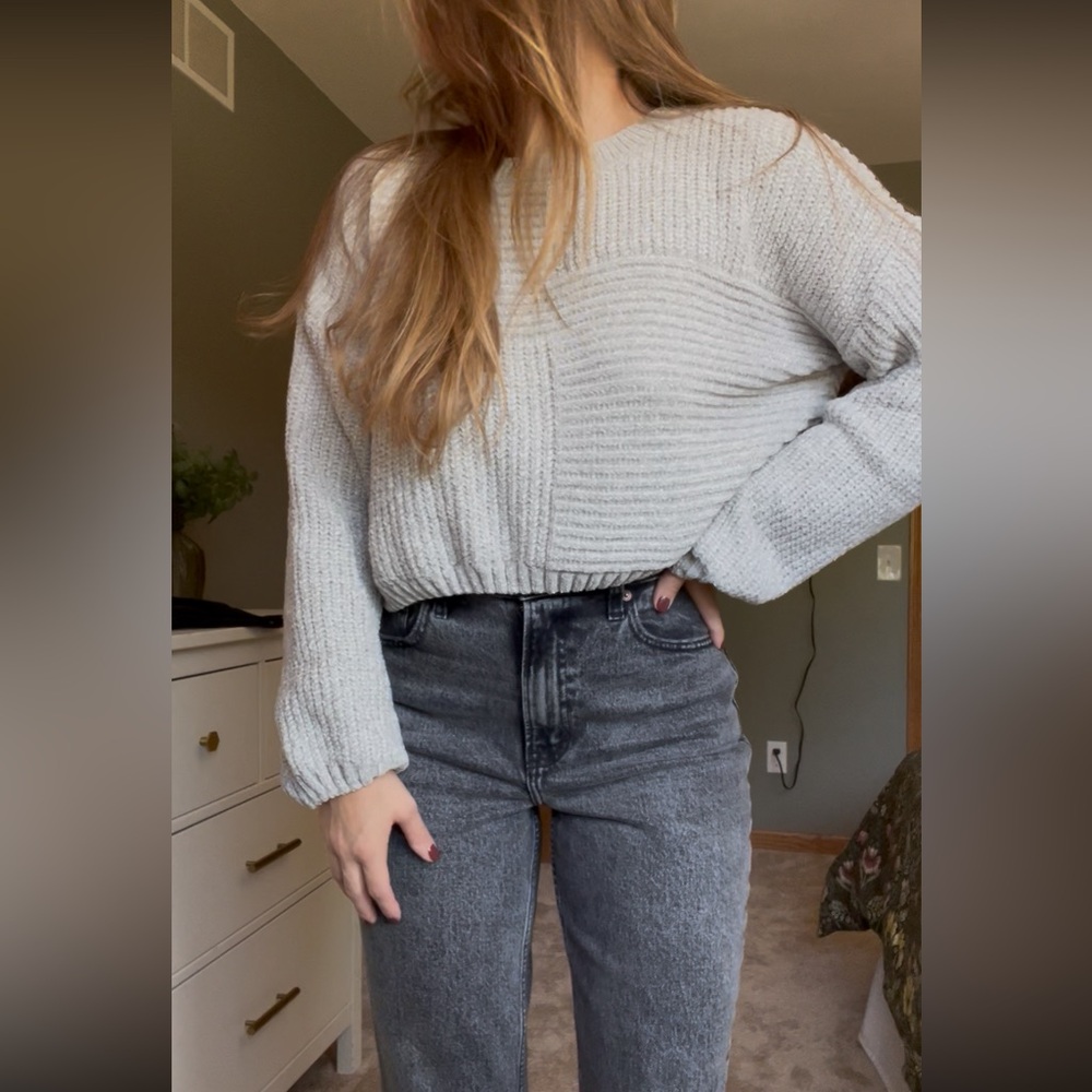 Altar’d State Gray Knit Blaise Sweater